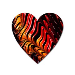 Fractal Mathematics Abstract Heart Magnet by Sapixe