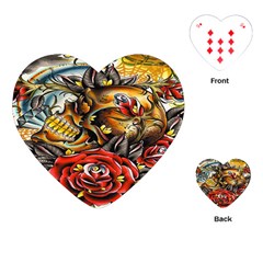 Flower Art Traditional Playing Cards (heart)  by Sapixe