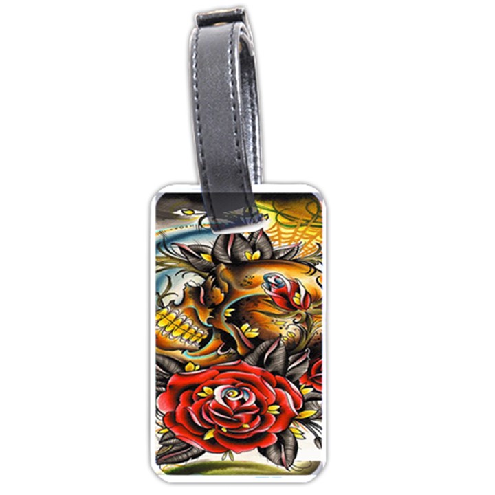 Flower Art Traditional Luggage Tags (One Side) 