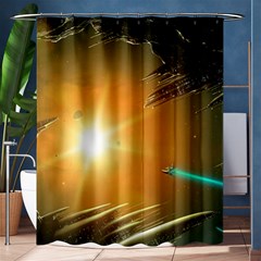 Future City Shower Curtain 60  X 72  (medium)  by Sapixe