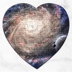 Galaxy Star Planet Jigsaw Puzzle (heart) by Sapixe