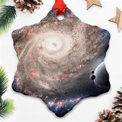 Galaxy Star Planet Snowflake Ornament (two Sides) by Sapixe