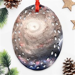 Galaxy Star Planet Oval Filigree Ornament (two Sides) by Sapixe