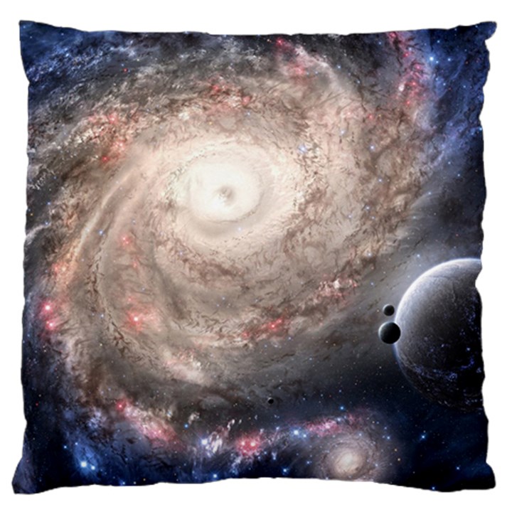 Galaxy Star Planet Large Flano Cushion Case (Two Sides)