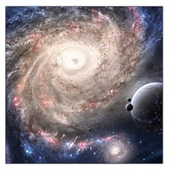 Galaxy Star Planet Large Satin Scarf (square) by Sapixe