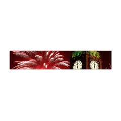 Fireworks Explode Behind The Houses Of Parliament And Big Ben On The River Thames During New Year’s Flano Scarf (mini) by Sapixe