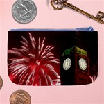 Fireworks Explode Behind The Houses Of Parliament And Big Ben On The River Thames During New Year’s Large Coin Purse Back