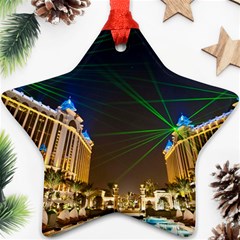 Galaxy Hotel Macau Cotai Laser Beams At Night Ornament (star) by Sapixe