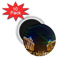 Galaxy Hotel Macau Cotai Laser Beams At Night 1 75  Magnets (10 Pack)  by Sapixe