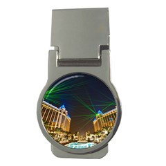 Galaxy Hotel Macau Cotai Laser Beams At Night Money Clips (round)  by Sapixe