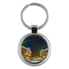 Galaxy Hotel Macau Cotai Laser Beams At Night Key Chains (round)  by Sapixe