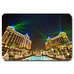 Galaxy Hotel Macau Cotai Laser Beams At Night Large Doormat  by Sapixe