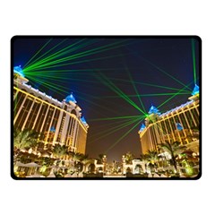 Galaxy Hotel Macau Cotai Laser Beams At Night Fleece Blanket (small) by Sapixe