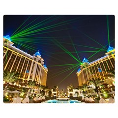 Galaxy Hotel Macau Cotai Laser Beams At Night Double Sided Flano Blanket (medium)  by Sapixe