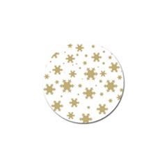 Gold Snow Flakes Snow Flake Pattern Golf Ball Marker by Sapixe