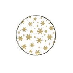 Gold Snow Flakes Snow Flake Pattern Hat Clip Ball Marker (10 Pack) by Sapixe