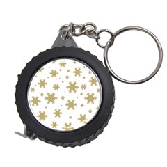 Gold Snow Flakes Snow Flake Pattern Measuring Tape by Sapixe