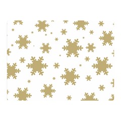 Gold Snow Flakes Snow Flake Pattern Double Sided Flano Blanket (mini)  by Sapixe