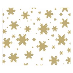 Gold Snow Flakes Snow Flake Pattern Double Sided Flano Blanket (small)  by Sapixe