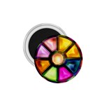 Glass Colorful Stained Glass 1.75  Magnets Front