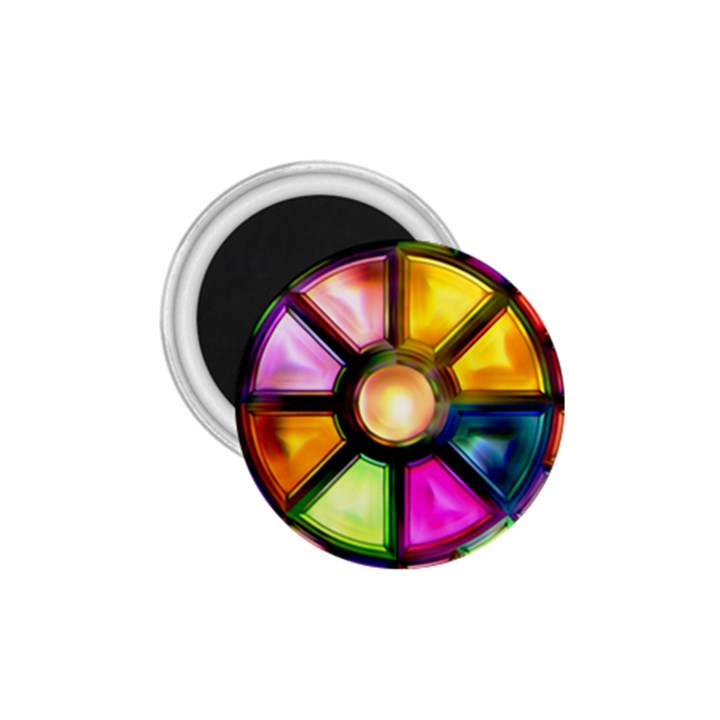 Glass Colorful Stained Glass 1.75  Magnets