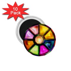 Glass Colorful Stained Glass 1 75  Magnets (10 Pack)  by Sapixe