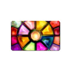 Glass Colorful Stained Glass Magnet (name Card) by Sapixe