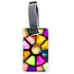 Glass Colorful Stained Glass Luggage Tags (one Side)  by Sapixe