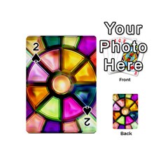 Glass Colorful Stained Glass Playing Cards 54 (mini)  by Sapixe