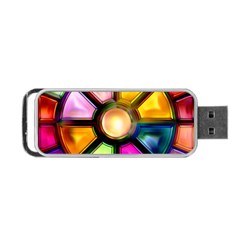 Glass Colorful Stained Glass Portable Usb Flash (two Sides) by Sapixe