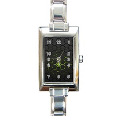 Green Android Honeycomb Gree Rectangle Italian Charm Watch by Sapixe