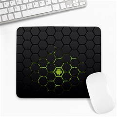 Green Android Honeycomb Gree Large Mousepads by Sapixe