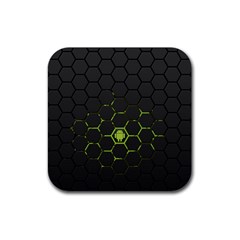 Green Android Honeycomb Gree Rubber Coaster (square)  by Sapixe