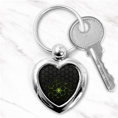 Green Android Honeycomb Gree Key Chains (heart)  by Sapixe