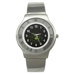 Green Android Honeycomb Gree Stainless Steel Watch by Sapixe