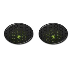 Green Android Honeycomb Gree Cufflinks (oval) by Sapixe