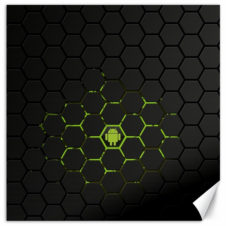 Green Android Honeycomb Gree Canvas 20  x 20  