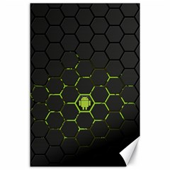 Green Android Honeycomb Gree Canvas 24  X 36  by Sapixe