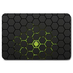 Green Android Honeycomb Gree Large Doormat  by Sapixe