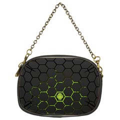 Green Android Honeycomb Gree Chain Purses (two Sides)  by Sapixe