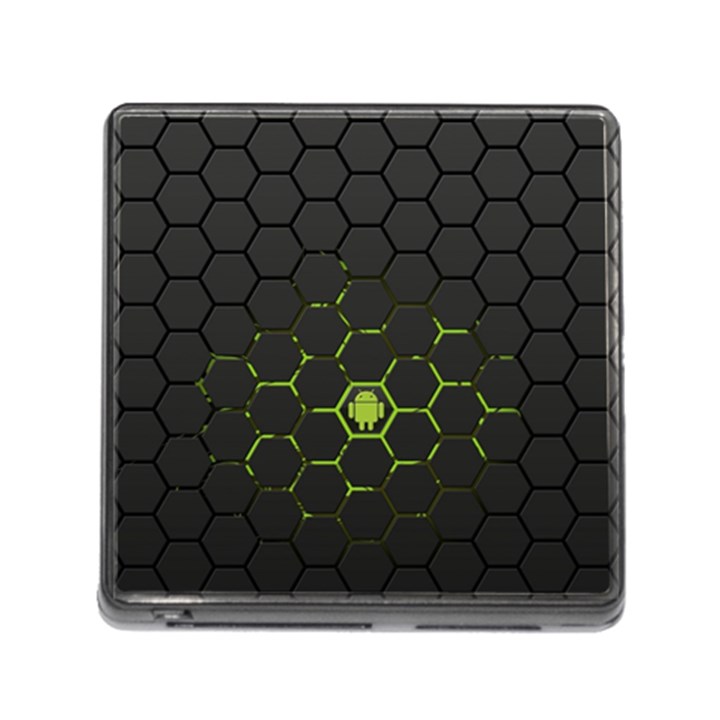 Green Android Honeycomb Gree Memory Card Reader (Square)