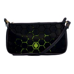 Green Android Honeycomb Gree Shoulder Clutch Bags by Sapixe