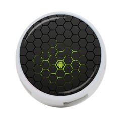 Green Android Honeycomb Gree 4-port Usb Hub (two Sides)  by Sapixe