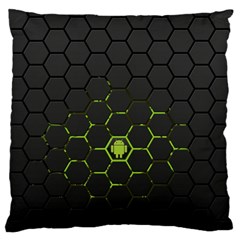 Green Android Honeycomb Gree Standard Flano Cushion Case (one Side) by Sapixe