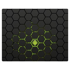 Green Android Honeycomb Gree Double Sided Flano Blanket (medium)  by Sapixe