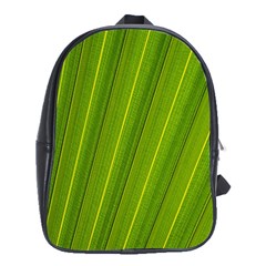 Green Leaf Pattern Plant School Bag (xl) by Sapixe