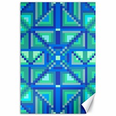 Grid Geometric Pattern Colorful Canvas 24  X 36  by Sapixe