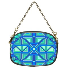 Grid Geometric Pattern Colorful Chain Purses (two Sides)  by Sapixe