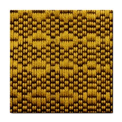 Golden Pattern Fabric Tile Coasters by Sapixe