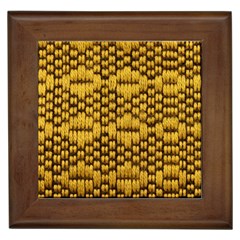 Golden Pattern Fabric Framed Tiles by Sapixe